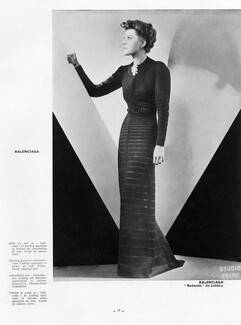Balenciaga 1938 Evening Gown, Labbey (fabric), Photo Studio Franz