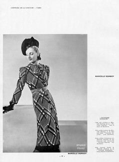 Marcelle Dormoy 1938 Pretty creation, Ducharne (fabric), Photo Studio Franz