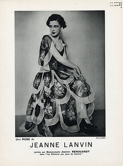 Jeanne Lanvin 1928 Evening Gown, Model Jane Renouardt, Photo Luigi Diaz