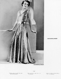 Louiseboulanger (Couture) 1937 Evening Gown, Ducharne (fabric), Photo Studio Franz