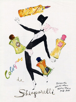 Schiaparelli (Perfumes) 1948 Colognes, Marcel Vertès, Juggler