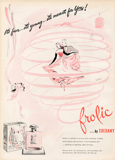 Cheramy (Perfumes) 1945 "Frolic" Kida Renault