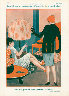 Fabius Lorenzi 1925 Rich Women, Fake Pearls