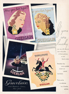 Guerlain (Perfumes) 1944 Darcy, Shalimar, L'Heure Bleue, Vega, Sous le Vent