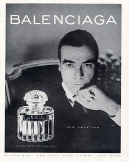 Balenciaga (Perfumes) 1952 "Le Dix" Mr Cristobal Balenciaga Portrait