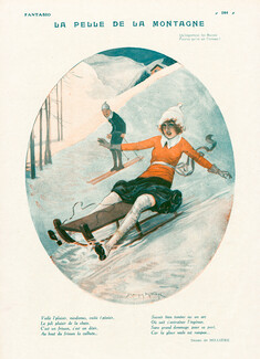 Maurice Millière 1923 La Pelle de la Montagne, Winter Sport, Sledge