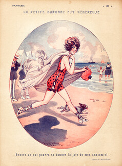 Maurice Millière 1921 La Petite Baronne Est Généreuse, Swimwear