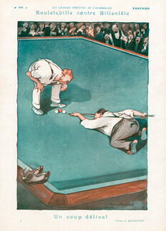 Mendousse 1924 Rouletabille contre Billentête, Billiard