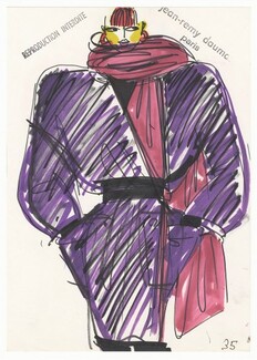 Jean-Remy Daumas 1980s, Original Fashion Drawing