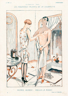 Fabiano 1926 ''Ocrez, Ocrez...'' Topless Painting