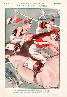Fabiano 1929 Jockey Women Horse Racing