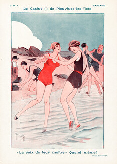 René Giffey 1927 Dancing at the beach, "Le Casino de Plouvinec-les-flots"
