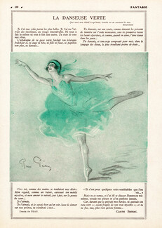 René Péan 1929 La Danseuse Verte, Text Claude Bressac