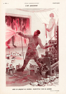 Armand Vallée 1929 L'Art Passionnel, Ecole Modernissime, Pistolet