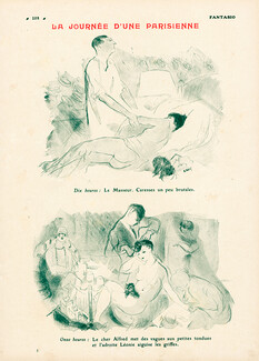 Marcel Vertès 1926 La Journée d'une Parisienne, Poiret, 4 pages, 4 pages