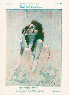 Vila 1926 Sexy woman smoking cigarette holder