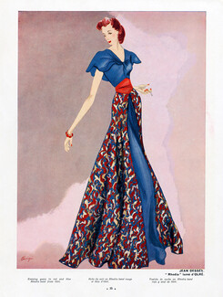 Léon Bénigni 1937 Jean Dessès, Evening Gown, Olré