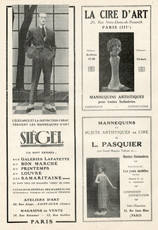 Siégel, La Cire d'Art & L. Pasquier (Wax mannequins) 1925, Man