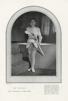Mrs Pitoëff 1925 "Sainte-Jeanne" Jeanne D'arc, Bernard Shaw, Photo James E. Abbe