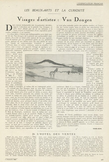 Visages d'artistes : Van Dongen, 1925 - Document, Texte par Rene-Jean
