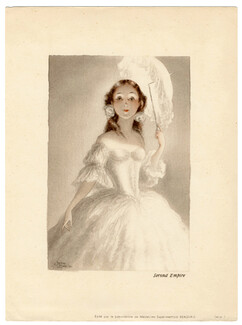 Jean Droit 1930s "Second Empire" 18th Century Costume, Lithographie