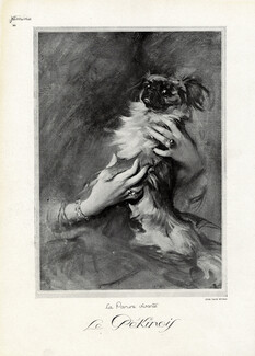 Tade Styka 1922 "Le Pékinois" Pekingese Dog
