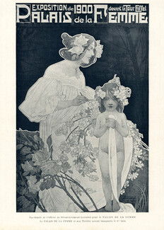 Privat-Livemont 1900 Exposition Palais de la Femme, Art Nouveau