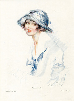Abel Faivre 1917 "Jeune fille", Portrait