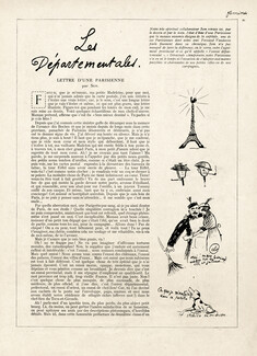 Les Départementales, 1918 - Eiffel Tower, Text by SEM