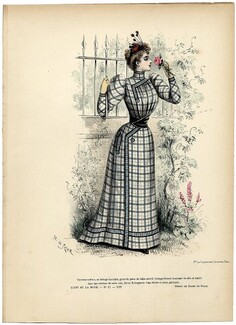 L'Art et la Mode 1892 N°21 Complete magazine with colored fashion engraving by Marie de Solar, Coëssin de la Fosse