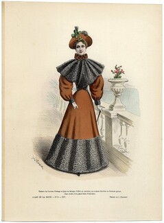 L'Art et la Mode 1893 N°03 Complete magazine with colored engraving by Jules Hanriot, Monte-Carlo