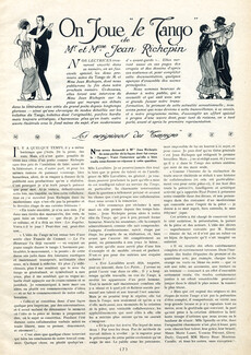 On Joue "le Tango" de Mr et Mme Jean Richepin, 1914 - Dancers, Theatre Scenery Martine (Paul Poiret) Strimpl, Orazi, René Lelong, Texte par Michel Georges-Michel, 8 pages