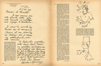 Nijinsky ou la Grâce, 1956 - Lettre de Waslaw Nijinsky Jean Cocteau, Portrait de Nijinsky dans Shéhérazade, Text by Françoise Reiss