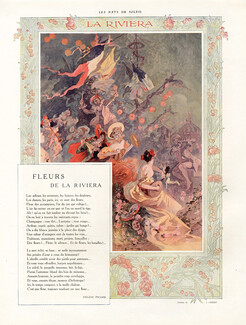 Fleurs de la Riviera, 1908 - Jules Chéret, Texte par Hélène Picard