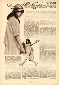 Mlle Lenglen nous parle d'elle-même, 1914 - Text by Suzanne Lenglen