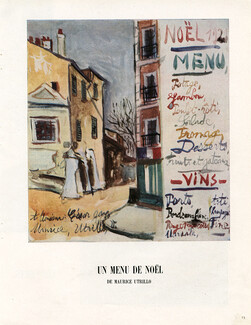 Maurice Utrillo 1947 Menu Restaurant