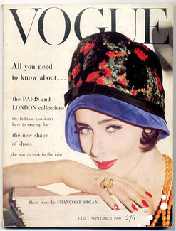 UK Vogue British Magazine 1960 Early September, The Paris and London Collections, Irving Penn, Françoise Sagan, 170 pages