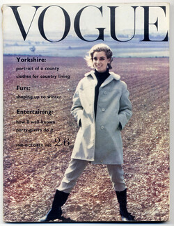 UK Vogue British Magazine 1960 Mid-October, Yorkshire portrait, photo Horvat, 156 pages