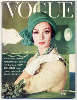 UK Vogue British Magazine 1961 February, Henry Clarke, 118 pages