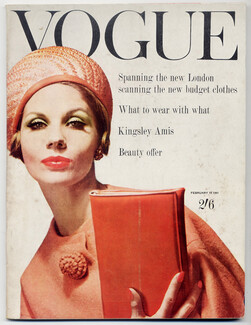 UK Vogue British Magazine 1961 February 15th, David Bailey, Henry Clarke, 116 pages