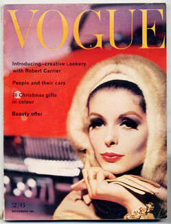 UK Vogue British Magazine 1961 November, London spells fashion, 192 pages