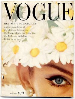 UK Vogue British Magazine 1962 June, Summer pleasures, David Bailey, Don Honeyman, Eugene Vernier, Cecil Beaton, 136 pages
