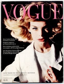 UK Vogue British Magazine 1962 September 15th, David Bailey, Marilyn Monroe, Bert Stern