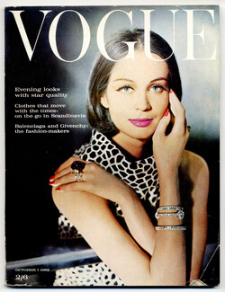 UK Vogue British Magazine 1962 October, Henry Clarke, Kutchinsky, Balenciaga, Givenchy, William Klein