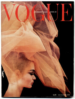 UK Vogue British Magazine 1962 December, Christmas issue, Peter Rand, René Gruau, Christian Dior