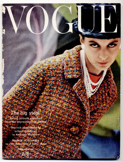 UK Vogue British Magazine 1963 February, Spring colours: the new Impressionists. Christian Dior, Photo Peter Rand