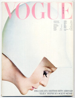 UK Vogue British Magazine 1964 January, Brian Duffy, Audrey Hepburn, Cecil Beaton, David Bailey, Helmut Newton