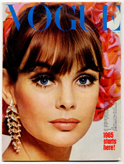 UK Vogue British Magazine 1965 January, Earrings Savita, Brian Duffy, Edward Molyneux, Richard Dormer, Ronald Traeger, 82 pages