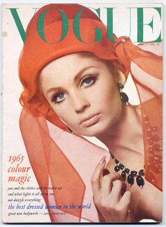 UK Vogue British Magazine 1965 April, Cartier, David Bailey, Helmut Newton, Cartier, 186 pages