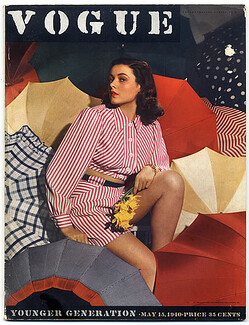 Vogue USA 1940 May 15th, Gene Tierney, Horst, René Bouët-willaumez, Jay Thorpe, 110 pages